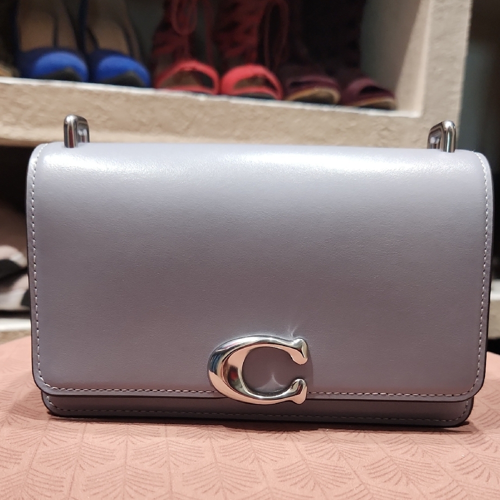 Coach Gray Leather Shoulder Bag